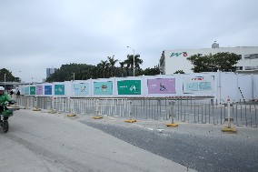 pvc圍擋和彩鋼圍擋的區(qū)別是什么？【旭東圍擋】